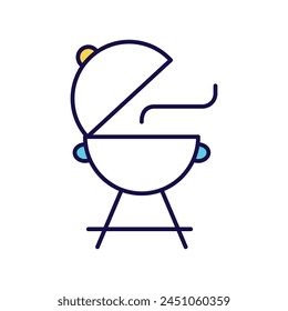 Grill-Symbol mit weißem Hintergrund Vektorgrafik Stock Illustration