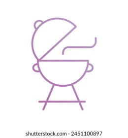 Icono de parrilla de barbacoa con fondo blanco Vector ilustración de stock