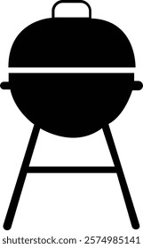 BBQ Grill icon.Portable grill camping vacation outline icon.outline vector sign, linear style pictogram isolated on white. Bbq symbol, logo illustration. Editable stroke. Pixel perfect.