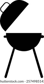 BBQ Grill icon.Portable grill camping vacation outline icon.outline vector sign, linear style pictogram isolated on white. Bbq symbol, logo illustration. Editable stroke. Pixel perfect.