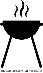 BBQ Grill icon.Portable grill camping vacation outline icon.outline vector sign, linear style pictogram isolated on white. Bbq symbol, logo illustration. Editable stroke. Pixel perfect.