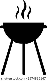 BBQ Grill icon.Portable grill camping vacation outline icon.outline vector sign, linear style pictogram isolated on white. Bbq symbol, logo illustration. Editable stroke. Pixel perfect.