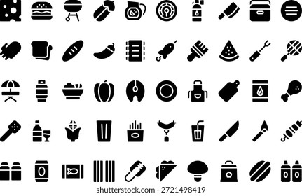 Iconos de barbacoa y parrilla Icono de Vector simple. Plantilla de diseño de símbolos de ilustración para elemento de interfaz de usuario móvil de Web.