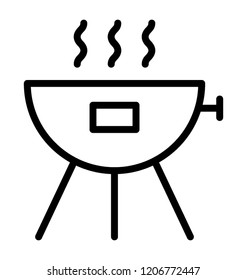 Bbq grill ion with smoke 