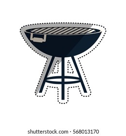 BBQ grill isolated icon vector illustration graphic design