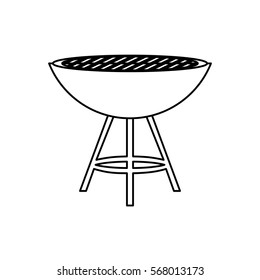 BBQ grill isolated icon vector illustration graphic design