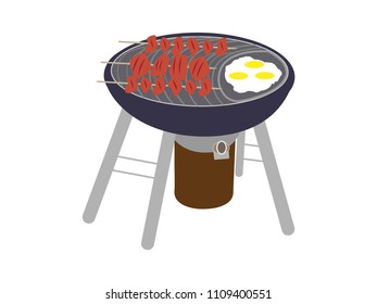 BBQ grill with kebab