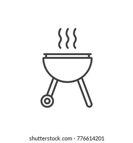 BBQ Grill Line Icon.