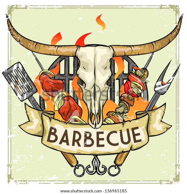 BBQ Grill Logo Design Barbecue Collection Vector Illustration With 