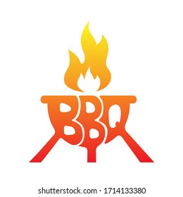 BBQ grill logo design vector, banners graphic,illustration on white background