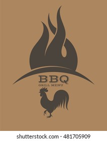 BBQ Grill. Logo. Vector illustration