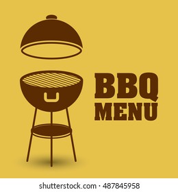 bbq and grill menu icon. Steak house food and restaurant theme. Vector illustration