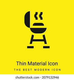 Icono de material amarillo brillante mínimo de parrilla