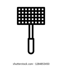 Bbq grill net vector, Barbecue related line design editable stroke icon