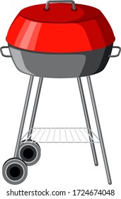 BBQ grill on white background illustration