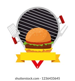 bbq grill oven with burger fast food