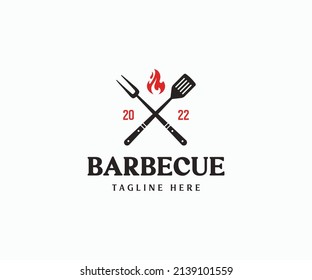 BBQ and Grill Party Logo stock illustration. Illustration of badge.