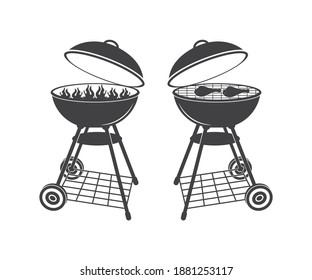BBQ Grill Sign Symbol Vector Illustration