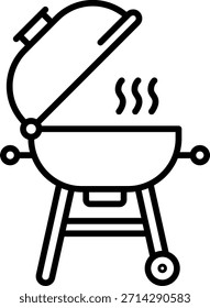 Grill Grill mit Rauchsymbol