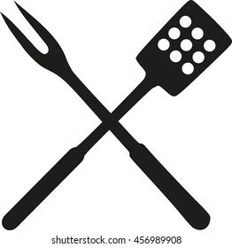 BBQ grill spatula and fork