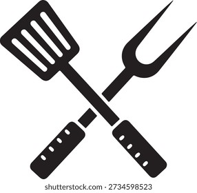 bbq grill spatula icon vector symbol
