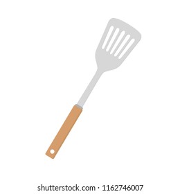 BBQ or grill tools icon. Barbecue fork with spatula. Vector illustration.