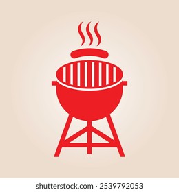 BBQ grill trendy artwork beautiful abstract vector illustration colorful practical design.eps