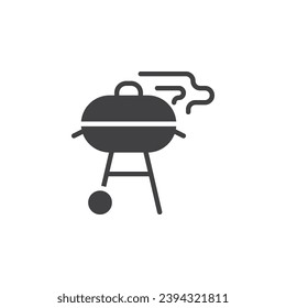 BBQ grill vector icon. filled flat sign for mobile concept and web design. Barbecue grill glyph icon. Symbol, logo illustration. Vector graphics