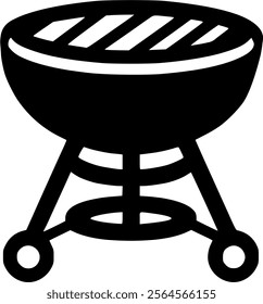 BBQ grill vector icon. filled flat sign for mobile concept and web sign, symbol, vector, art