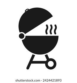 Grill-Grill-Vektor-Icon-Illustration. Kochwerkzeuge. isolierter weißer Hintergrund