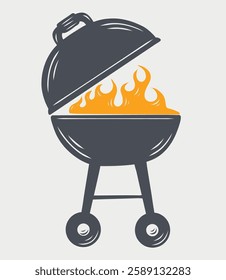 BBQ Grill vector Illustration hand draw