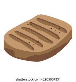 Bbq grilled meat icon. Isometric of bbq grilled meat vector icon for web design isolated on white background