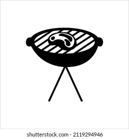 BBQ, grilled meat vector Illustration on a white background