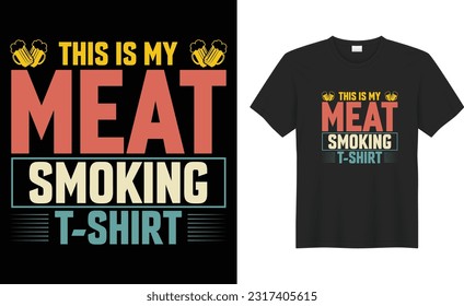 BBQ Grilling lover Funny retro vintage typography print Vector T-shirt design template. food, cooking, beef, alcohol, steak drink, grill, meal Beer PARTY, like Barbecue, shirts, posters, illustration.