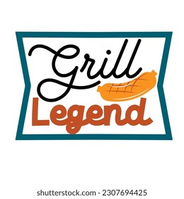 BBQ Hand drawn motivation lettering phrase in modern calligraphy style. Inspiration slogan for print and poster design. Vector illustration. 