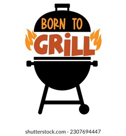 BBQ Hand drawn motivation lettering phrase in modern calligraphy style. Inspiration slogan for print and poster design. Vector illustration. 