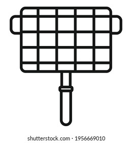 Bbq handle net icon. Outline Bbq handle net vector icon for web design isolated on white background