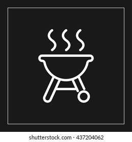 bbq icon. barbecue line icon