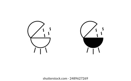 Bbq icon design with white background stock illustration