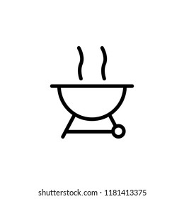 BBQ icon. Element of autumn icon for mobile concept and web apps. Thin line BBQ icon can be used for web and mobile