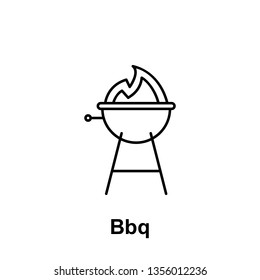 Bbq icon. Element of summer holiday icon. Thin line icon for website design and development, app development. Premium icon