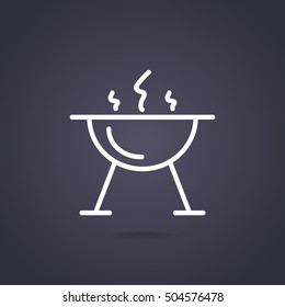  B-B-Q icon flat.