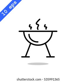  B-B-Q icon flat.