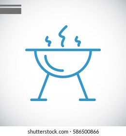 B-B-Q icon flat.