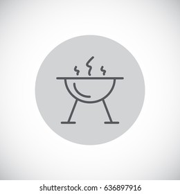 B-B-Q icon flat.