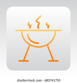  B-B-Q icon flat.