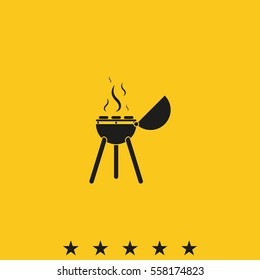 BBQ icon. Grill illustration.