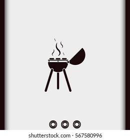 BBQ icon. Grill illustration.