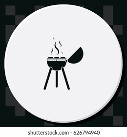 BBQ icon. Grill illustration.