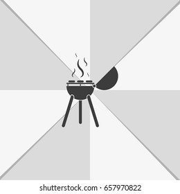BBQ icon. Grill illustration.